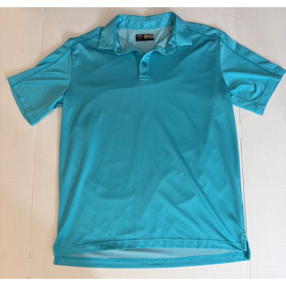 Callaway Opti-Dri Golf Polo Shirt Men's Medium Blue Performance Short Sleeve
